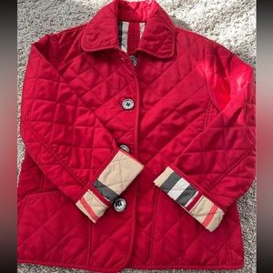 Girls B* urberry quilted jacket